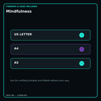 Mindfulness digital bundle formats in US Letter A4 and A5