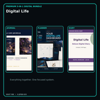 Digital Life premium digital journal planner and diary bundle cover