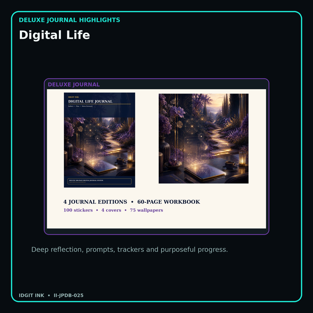 Digital Life deluxe digital journal features and guided reflection pages