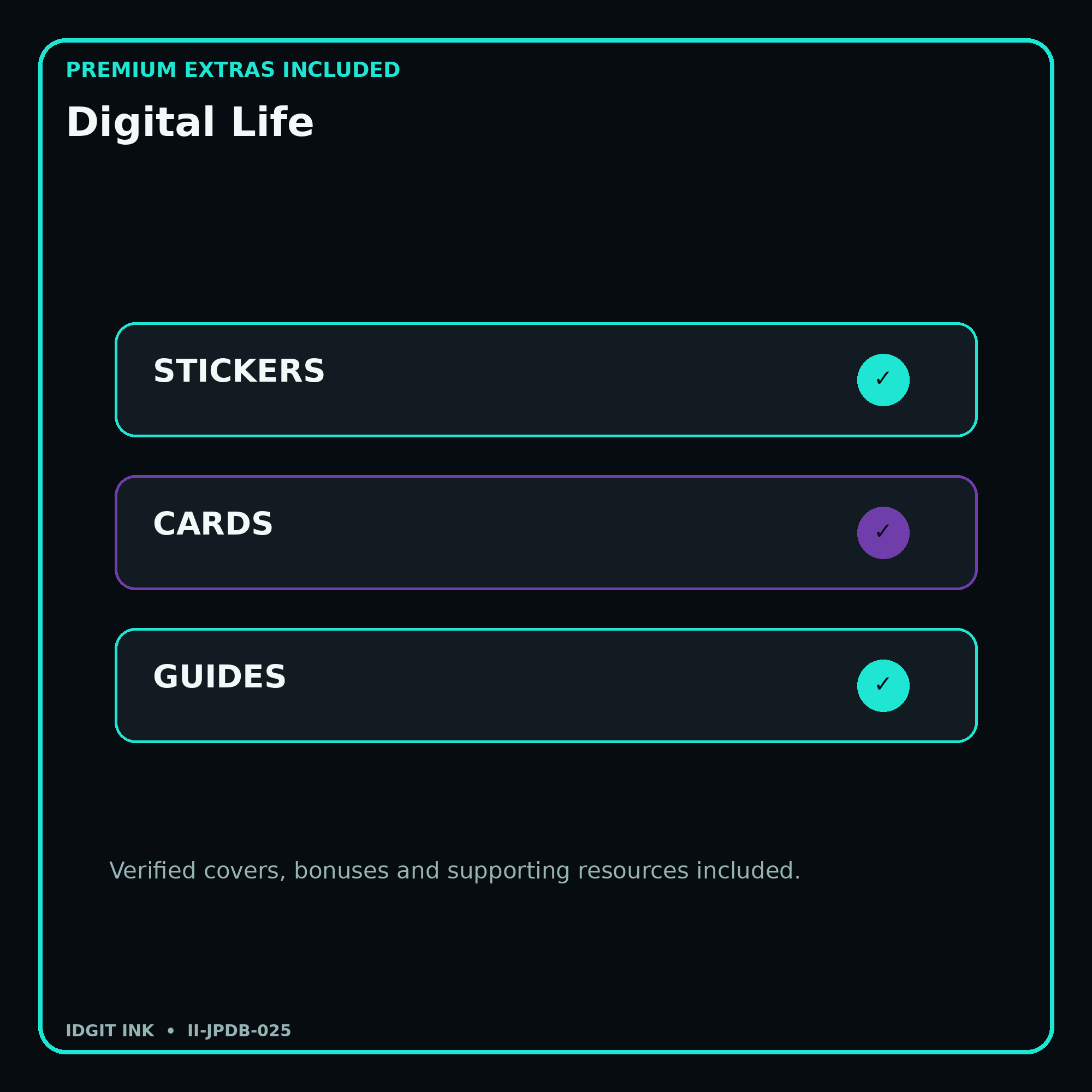 Digital Life stickers cards covers guides and verified bundle bonuses