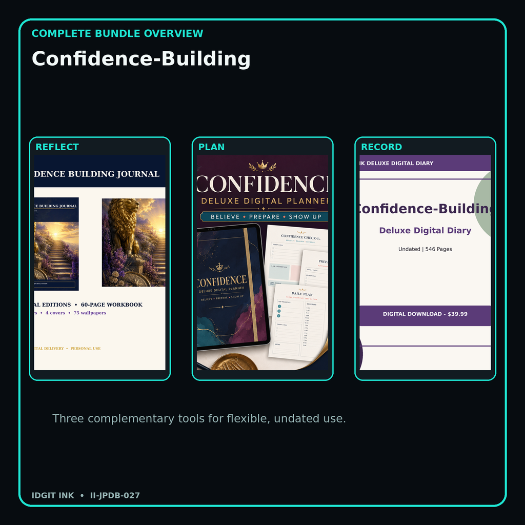 Confidence-Building complete three-product digital bundle overview
