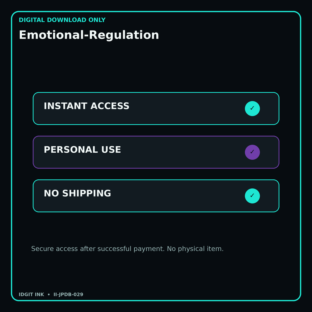 Emotional-Regulation secure digital download personal-use and no-shipping notice