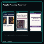 People-Pleasing Recovery connected journal planner diary workflow and customer benefits