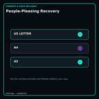 People-Pleasing Recovery digital bundle formats in US Letter A4 and A5