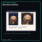 Boundary-Setting deluxe digital journal features and guided reflection pages