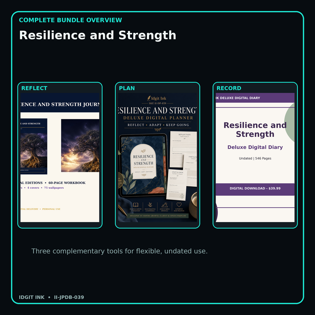 Resilience and Strength complete three-product digital bundle overview