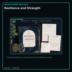 Resilience and Strength deluxe digital planner features and flexible organization