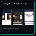 Healing After a Toxic Relationship premium digital journal planner and diary bundle cover