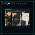 Healing After a Toxic Relationship deluxe digital planner features and flexible organization