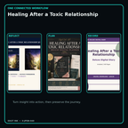 Healing After a Toxic Relationship connected journal planner diary workflow and customer benefits