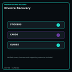 Divorce Recovery stickers cards covers guides and verified bundle bonuses