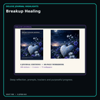 Breakup Healing deluxe digital journal features and guided reflection pages