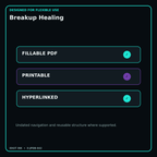 Breakup Healing fillable printable and hyperlinked digital features