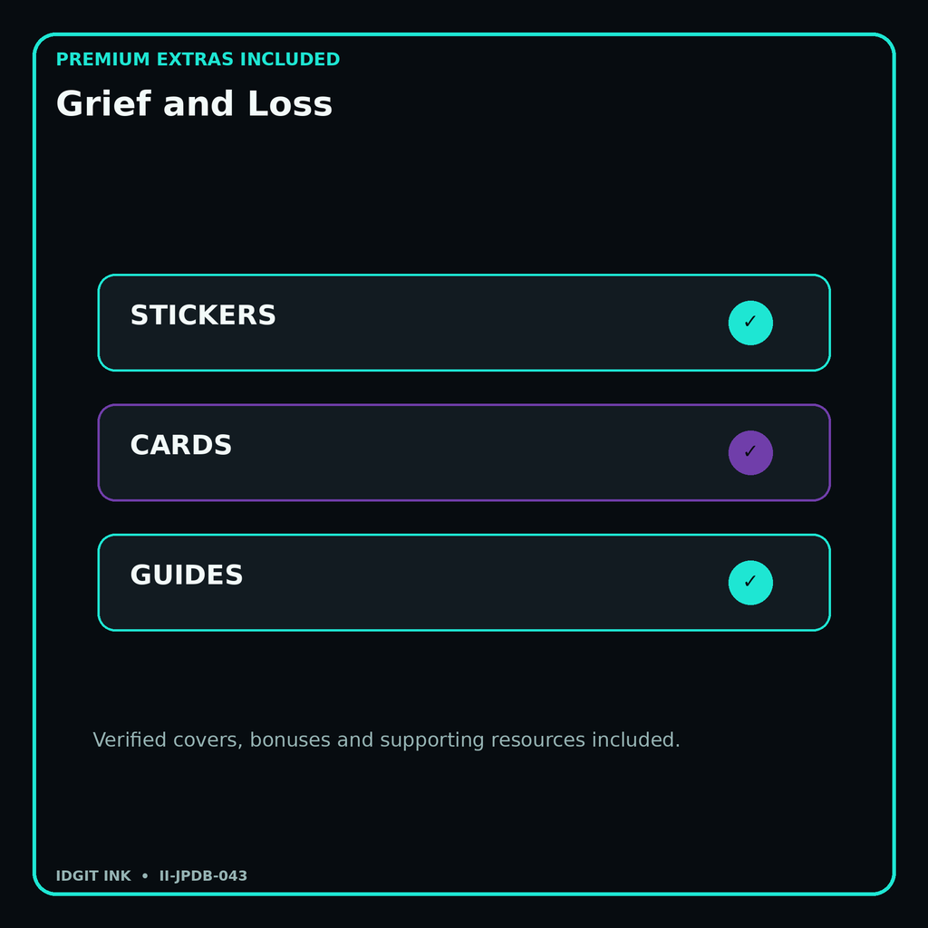 Grief and Loss stickers cards covers guides and verified bundle bonuses