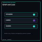 Grief and Loss stickers cards covers guides and verified bundle bonuses