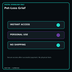 Pet-Loss Grief secure digital download personal-use and no-shipping notice