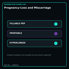 Pregnancy-Loss and Miscarriage fillable printable and hyperlinked digital features