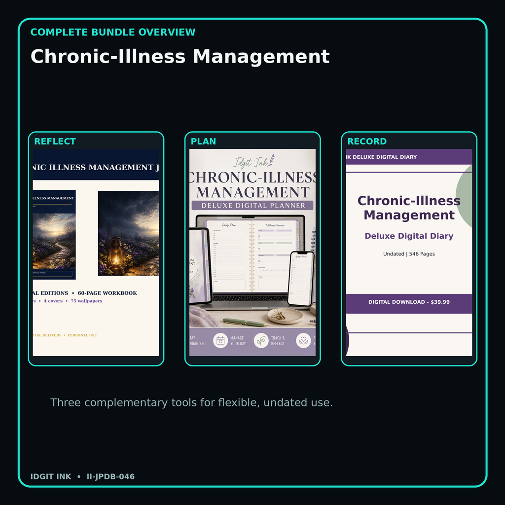 Chronic-Illness Management complete three-product digital bundle overview
