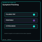 Symptom-Tracking fillable printable and hyperlinked digital features