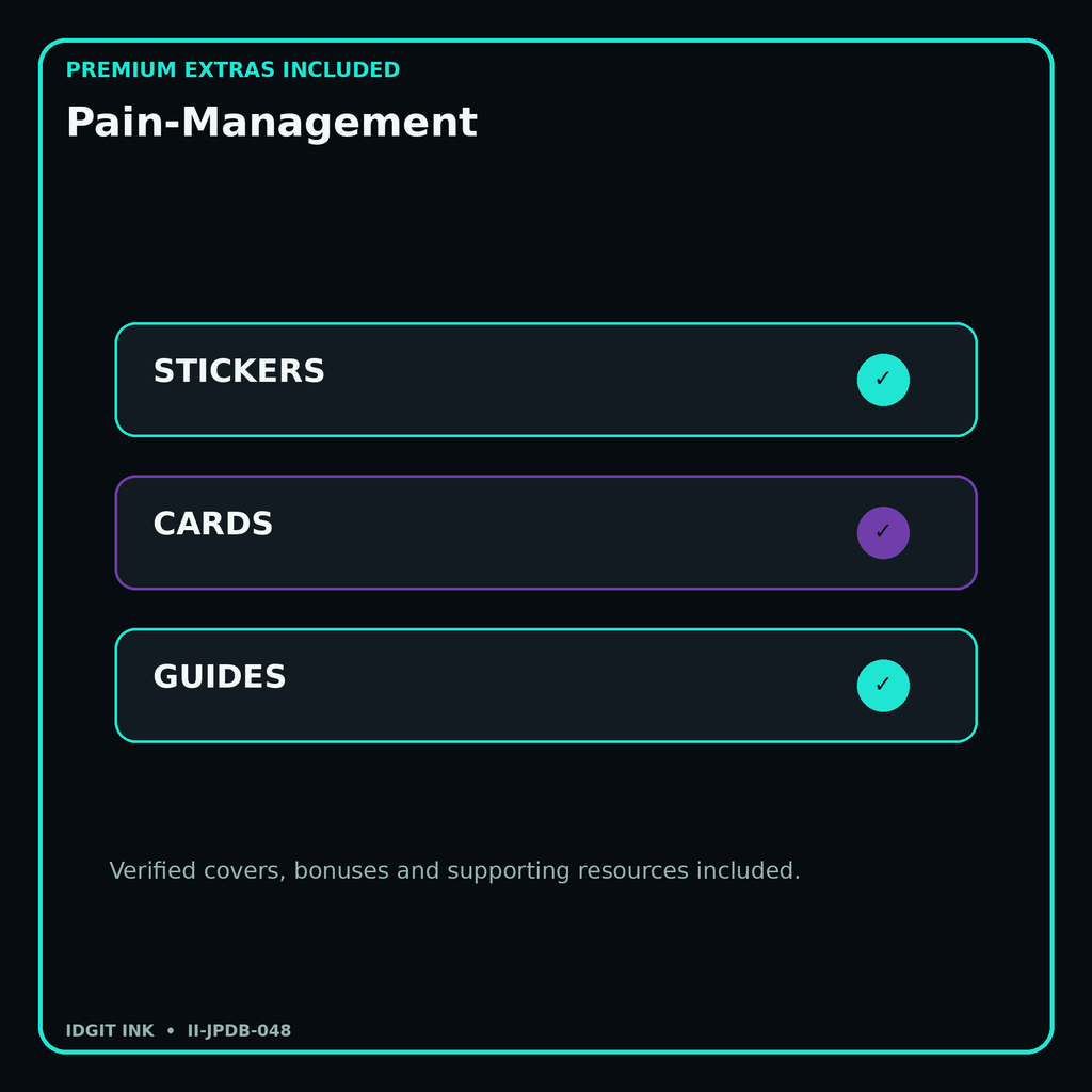 Pain-Management stickers cards covers guides and verified bundle bonuses