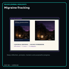 Migraine-Tracking deluxe digital journal features and guided reflection pages