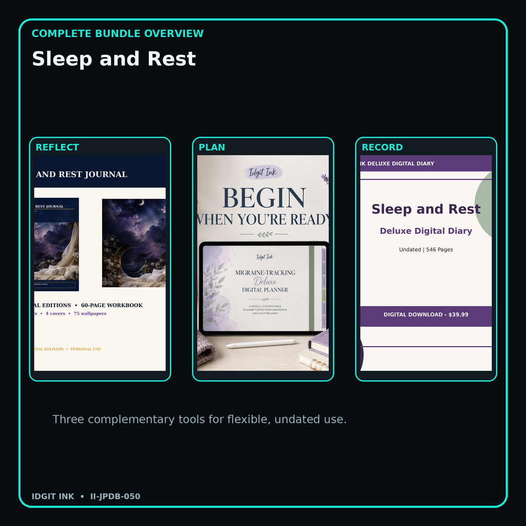 Sleep and Rest complete three-product digital bundle overview