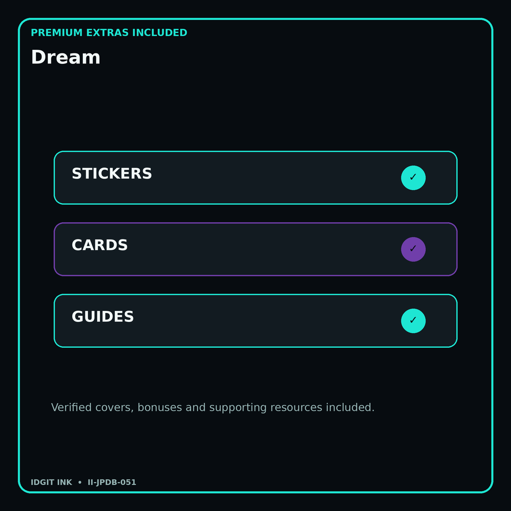 Dream stickers cards covers guides and verified bundle bonuses