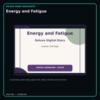 Energy and Fatigue deluxe digital diary features and undated daily entries