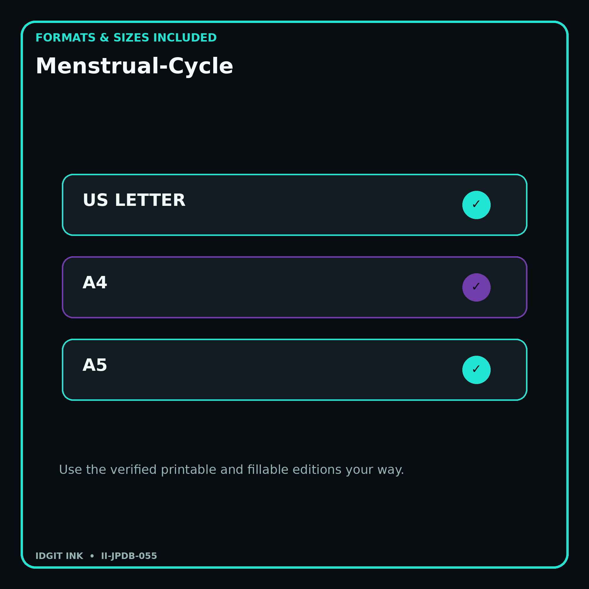 Menstrual-Cycle digital bundle formats in US Letter A4 and A5
