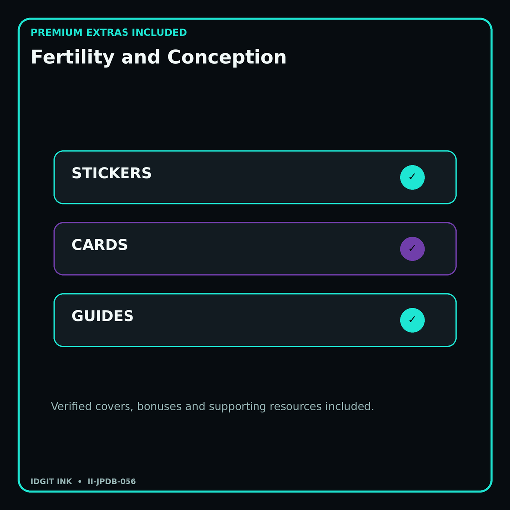 Fertility and Conception stickers cards covers guides and verified bundle bonuses