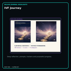 IVF Journey deluxe digital journal features and guided reflection pages
