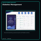 Diabetes Management deluxe digital planner features and flexible organization