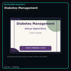 Diabetes Management deluxe digital diary features and undated daily entries