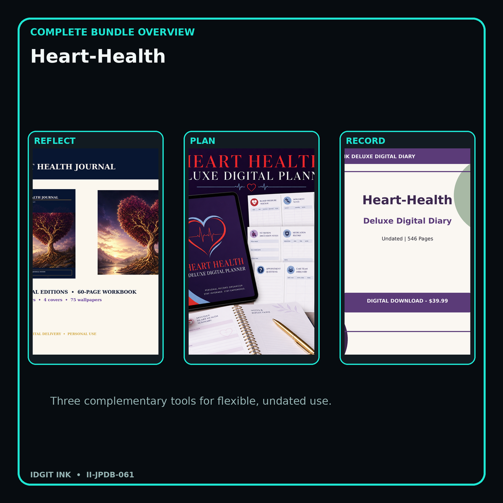 Heart-Health complete three-product digital bundle overview