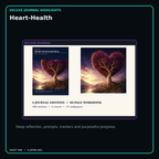 Heart-Health deluxe digital journal features and guided reflection pages