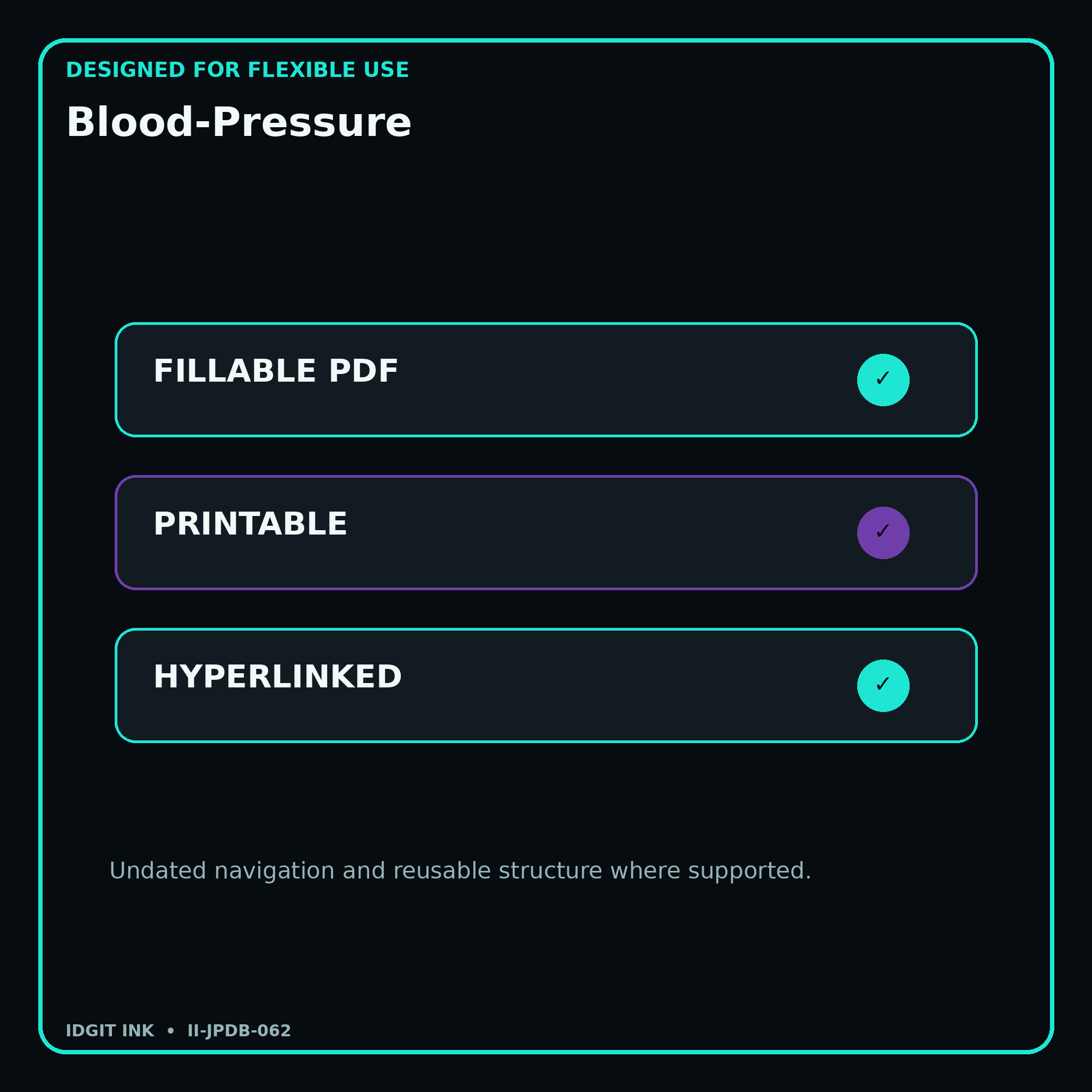 Blood-Pressure fillable printable and hyperlinked digital features