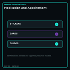 Medication and Appointment stickers cards covers guides and verified bundle bonuses
