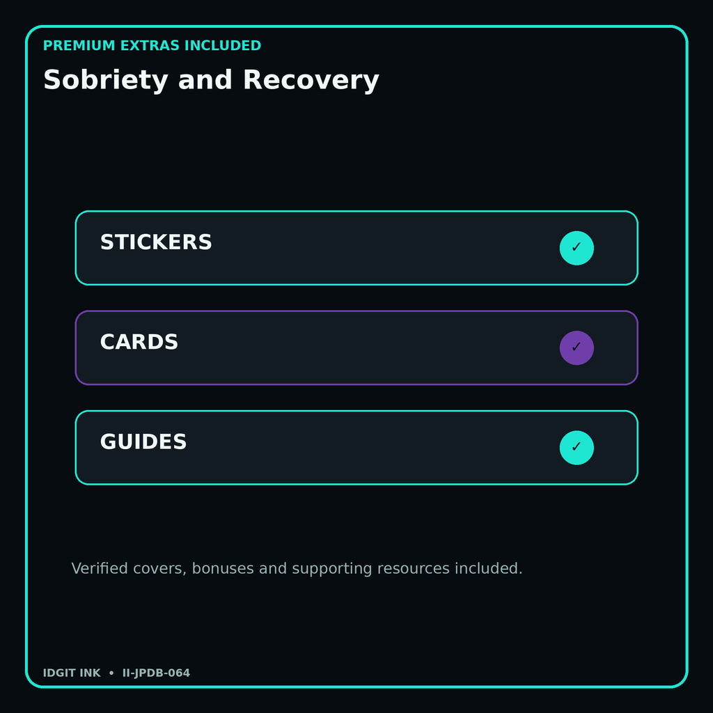 Sobriety and Recovery stickers cards covers guides and verified bundle bonuses