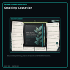 Smoking-Cessation deluxe digital planner features and flexible organization