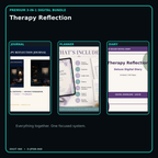 Therapy Reflection premium digital journal planner and diary bundle cover