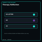Therapy Reflection digital bundle formats in US Letter A4 and A5