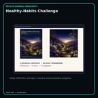 Healthy-Habits Challenge deluxe digital journal features and guided reflection pages