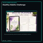 Healthy-Habits Challenge deluxe digital planner features and flexible organization