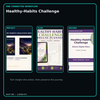 Healthy-Habits Challenge connected journal planner diary workflow and customer benefits