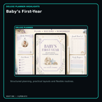 Baby’s First-Year deluxe digital planner features and flexible organization