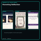 Parenting Reflection premium digital journal planner and diary bundle cover