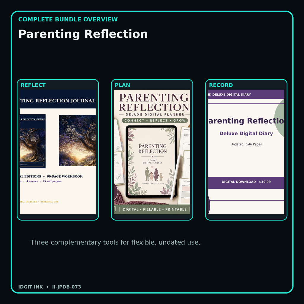 Parenting Reflection complete three-product digital bundle overview
