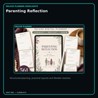 Parenting Reflection deluxe digital planner features and flexible organization