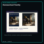 Homeschool Family deluxe digital journal features and guided reflection pages