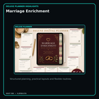 Marriage Enrichment deluxe digital planner features and flexible organization